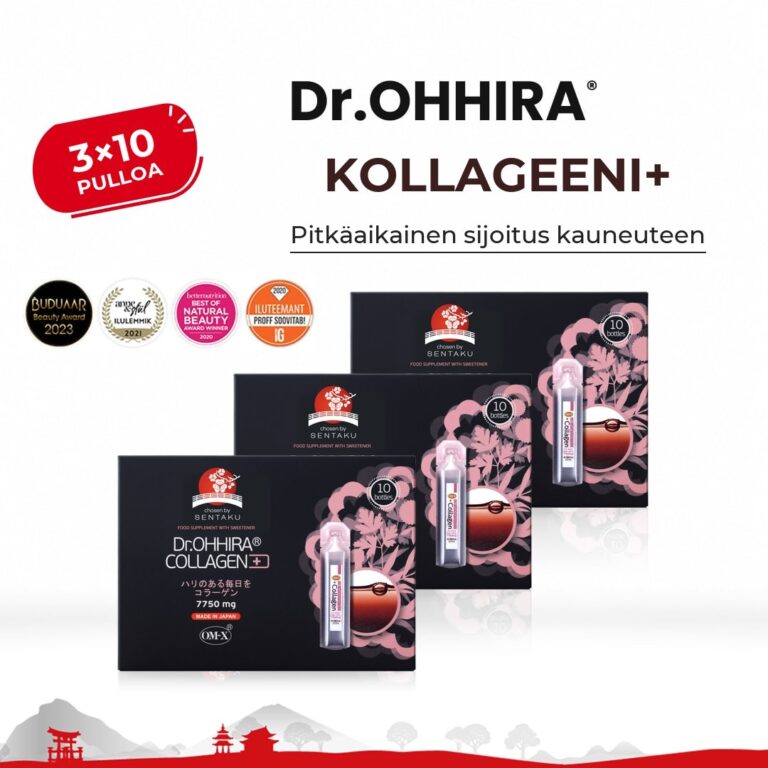 Dr.OHHIRA® KOLLAGEENI+ 3 × 10 pulloa