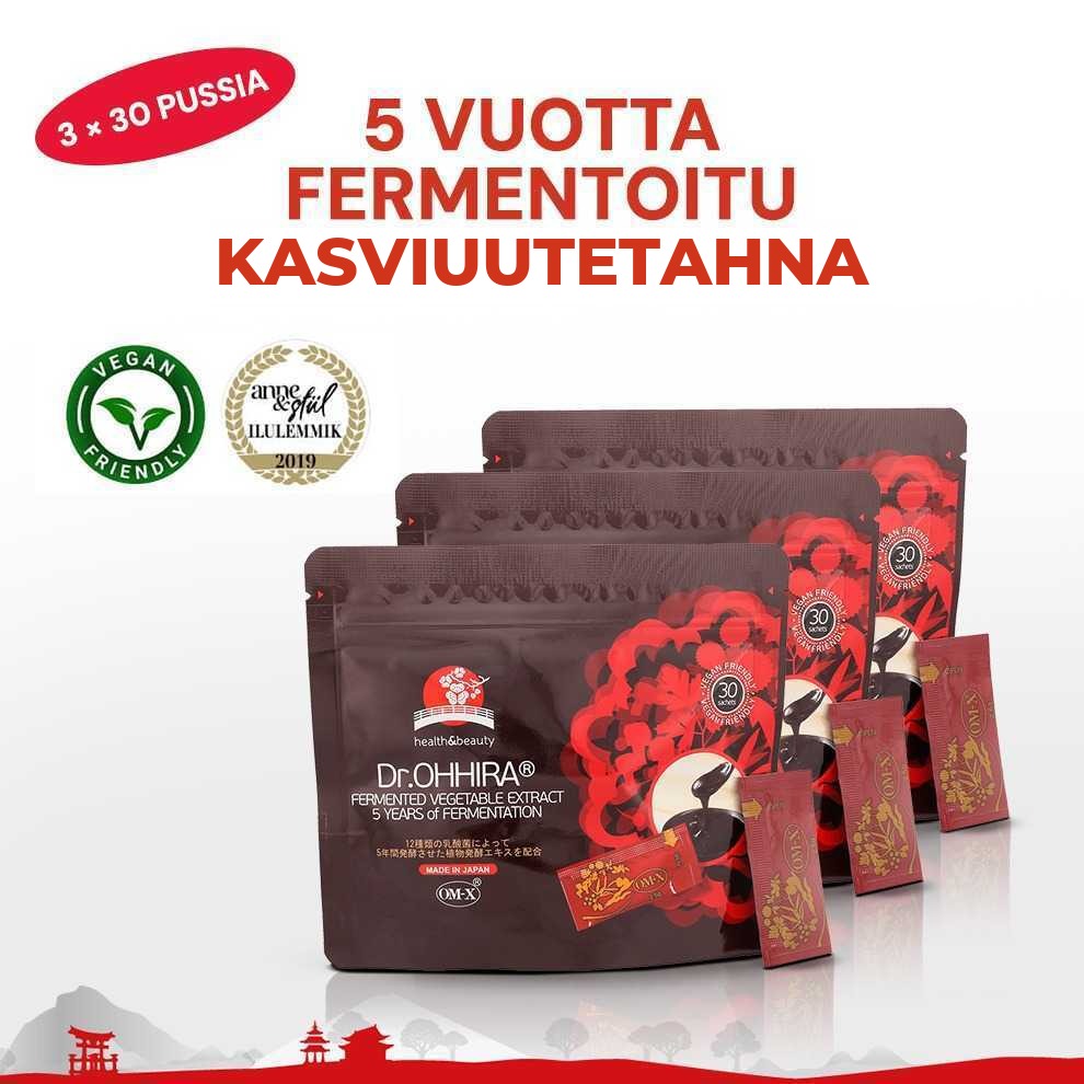 Dr.OHHIRA 5 vuotta fermentoitu kasviuutetahna 3 x 30 pussia