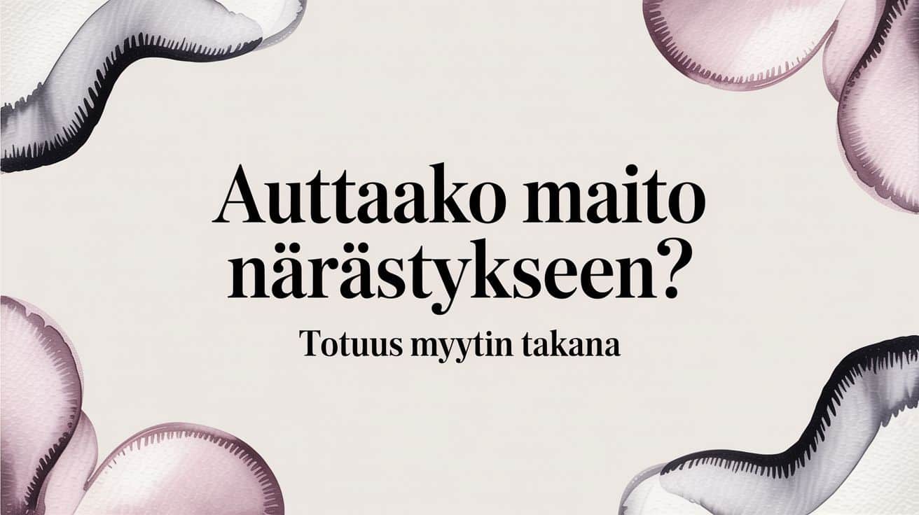 Auttaako maito närästykseen: 5 faktaa, jotka sinun pitää tietää