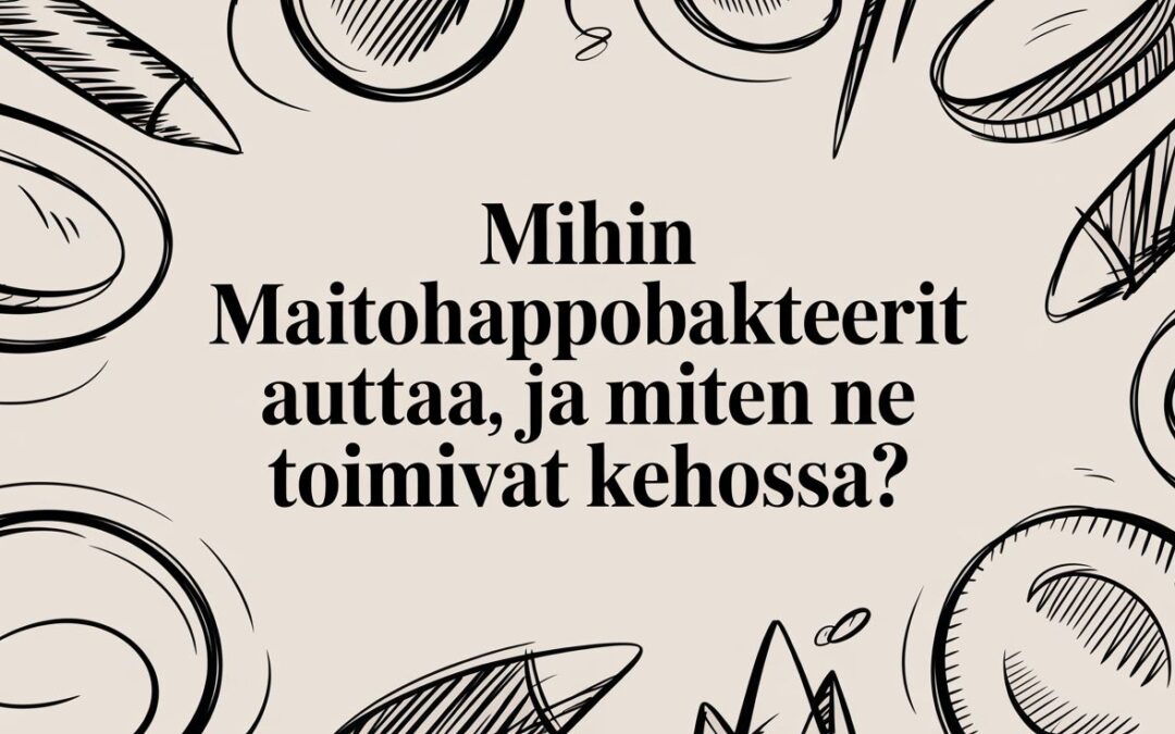 Mihin maitohappobakteerit auttaa ja miten ne toimivat kehossa?