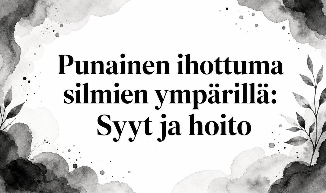 Punainen ihottuma silmien ympärillä: Syyt ja hoito